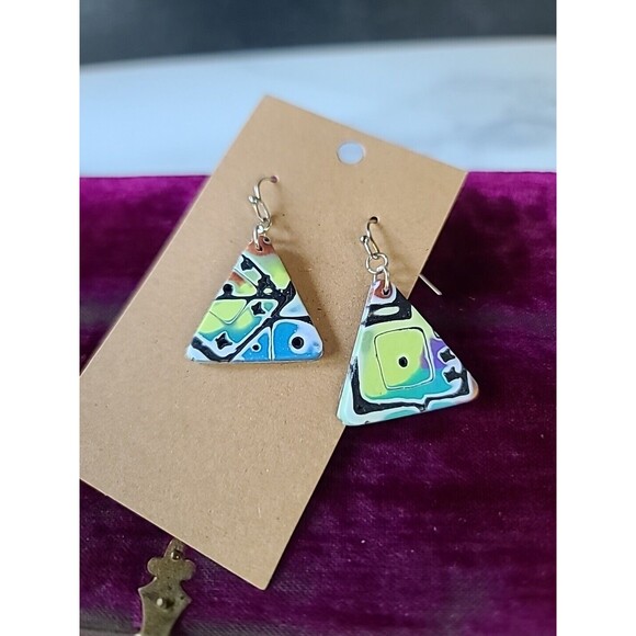 Polymer Clay Dangling Earrings New - Picture 1 of 10